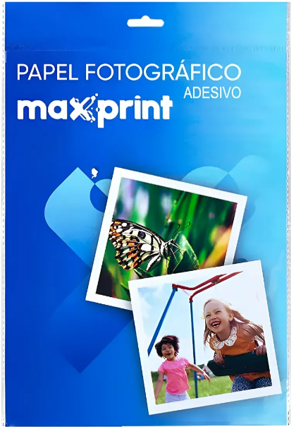 PAPEL FOTOGRAFICO - ADESIVO BRILHO - 135g - PCT C/ 20Fls - 58000006 - MAXPRINT