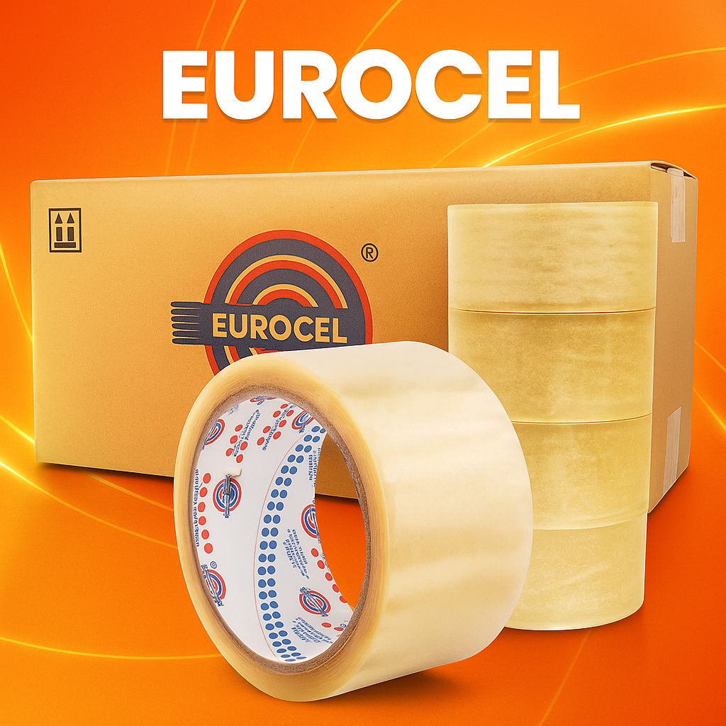 Fita Adesiva Transparente Euro 45mm x 45m Caixa C 32 Rolos – Durex Embalagem Pacotes Caixas