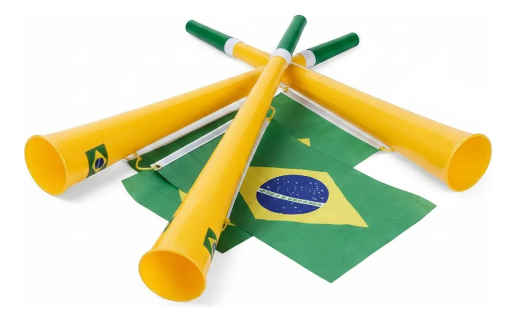 CORNETA C/ BANDEIRA TORCIDA BRASIL - UNIDADE - BRASIL