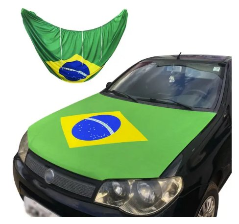 BANDEIRA CAPO CARRO TNT (SIMPLES ) 145X105 TORCIDA BRASIL - UNIDADE - BRASIL