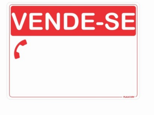PLACA DE SINALIZACAO - VENDE-SE - 20X30 - PLASCONY