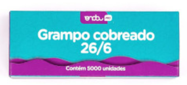 GRAMPO P/ GRAMPEADOR 26/6 - COBREADO - CX C/ 5000 UN - PCT C/ 10UN - 4711045 - ONDA