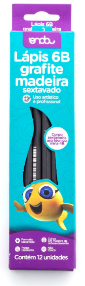 LAPIS PRETO 6B - MADEIRA - SEXTAVADO - CX C/ 12 UN - 1213032 - ONDA