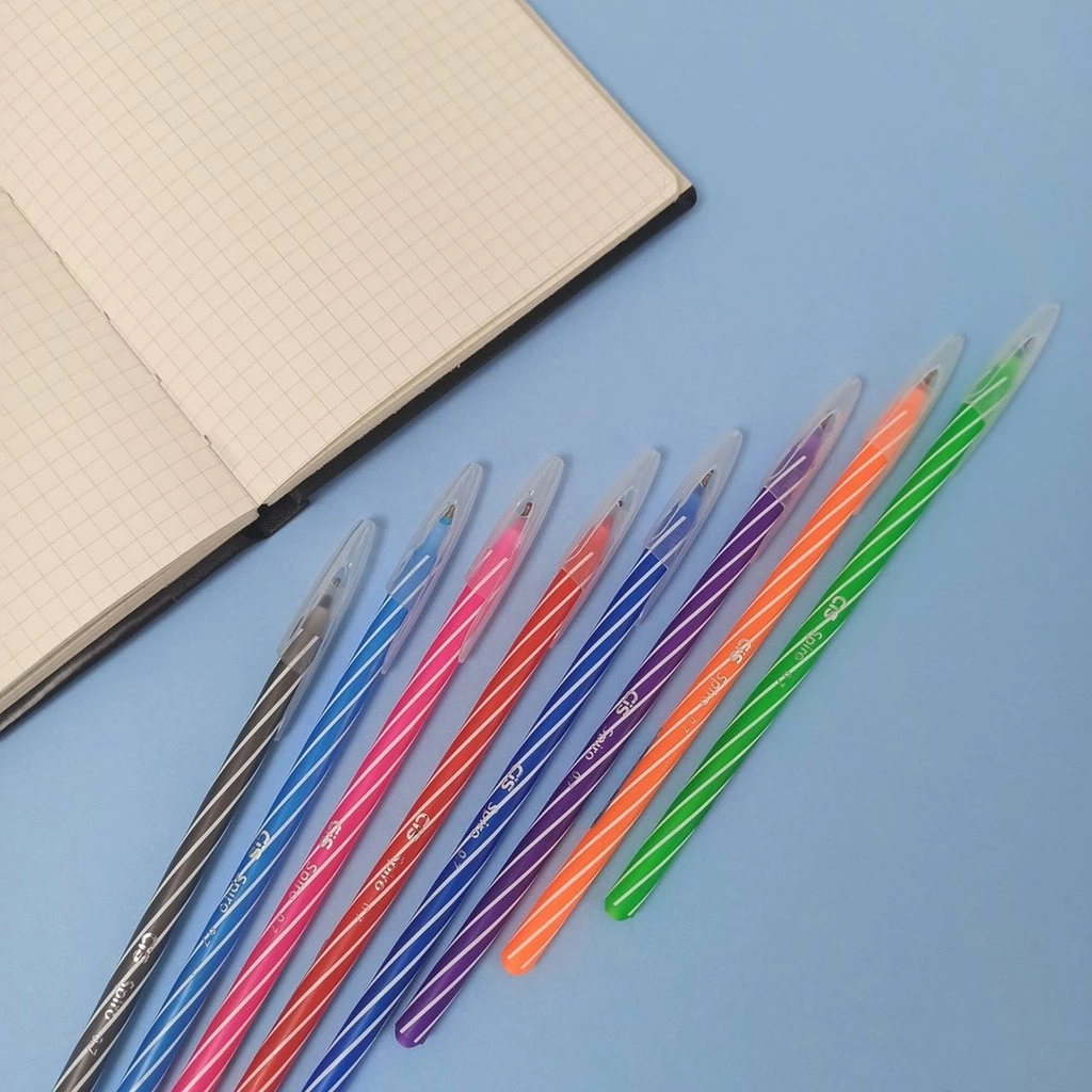 Caneta Esferográfica Spiro Tradicional Ponta Agulha 0.7 mm / Caneta Colorida / Papelaria - CIS