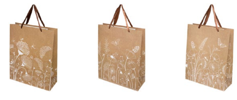 SACOLA DE PRESENTE P - KRAFT DECORADA - 18X24X8,5 - PCT C/ 12 UN - YP7226 - YINS