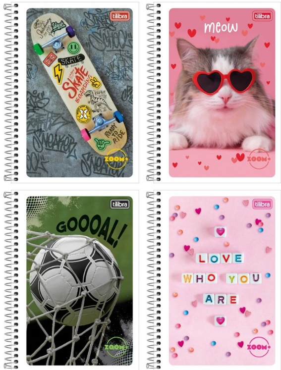 CADERNO 1/8 FLEX 48Fls - PCT C/ 25 UN - ZOOM+ - 399582 - TILIBRA