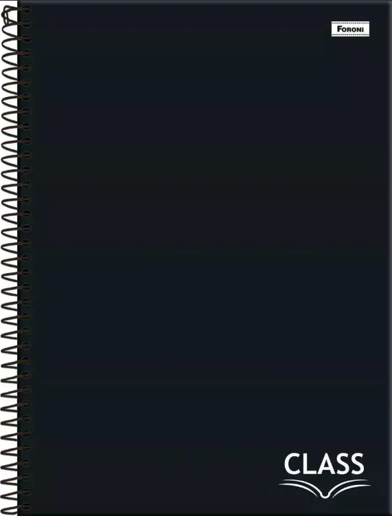 CADERNO 10X1 160 Fls - PCT C/ 4 UN - CLASS PRETO - 6638-9 - FORONI