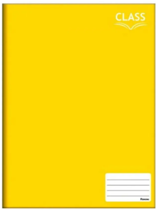 CADERNO BROCHURAO CAPA DURA 80 Fls - PCT C/5 - CLASS AMARELO - 6662-4 - FORONI