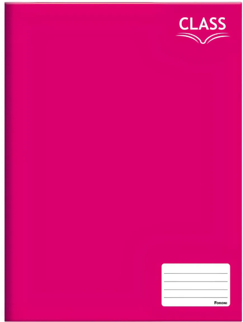 CADERNO 1/4 CAPA DURA 48 Fls - PCT C/10 - CLASS PINK - 6744-2 - FORONI