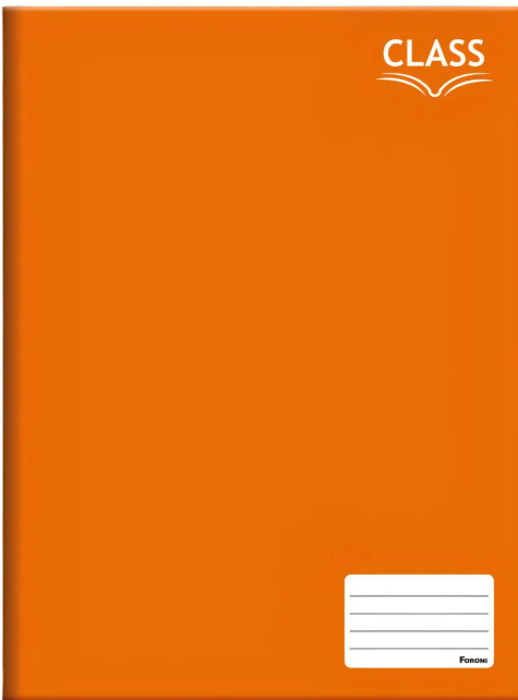 CADERNO BROCHURAO CAPA DURA 48 Fls - PCT C/10 - CLASS LARANJA - 6746-9 - FORONI
