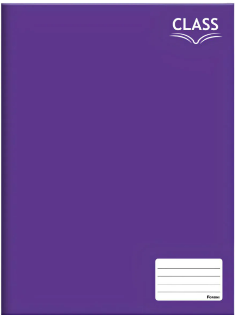 CADERNO BROCHURAO CAPA DURA 48 Fls - PCT C/10 - CLASS ROXO - 6748-5 - FORONI