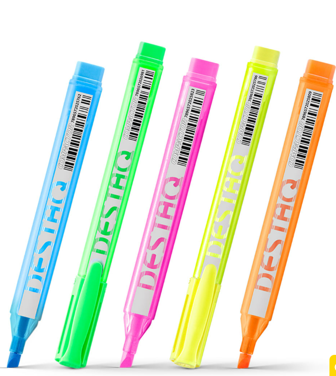 MARCA TEXTO DESTAQ - NEON - DISPLAY C/ 25UN - 1768999 - COMPACTOR