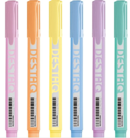 MARCA TEXTO DESTAQ - PASTEL - DISPLAY C/ 25UN - 2268999 - COMPACTOR