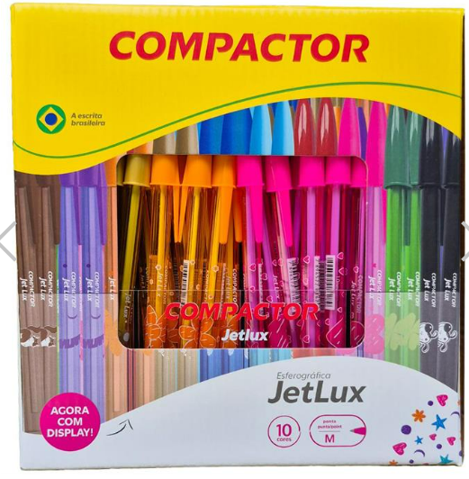 CANETA COMPACTOR - JET LUX 1.0 - SORTIDA - DISPLAY C/ 192 UN - 3431999 - COMPACTOR