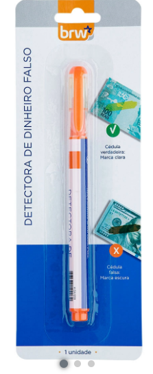 CANETA NOTA FALSA - DINHEIRO - PCT C/6 - BLISTER - CA0099 - BRW
