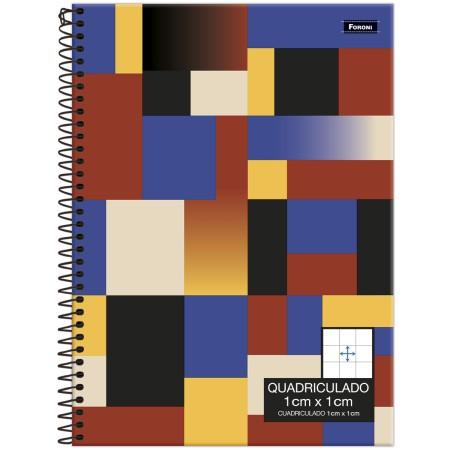 CADERNO QUADRICULADO CD - 7X7MM 80fls - PCT C/5 - OFFICE COLOR - 9560-5 - FORONI