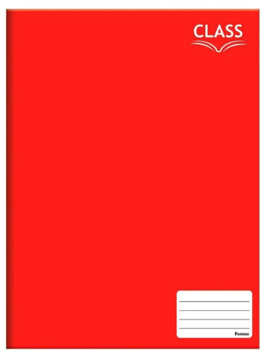 CADERNO 1/4 CAPA DURA 48 Fls - PCT C/10 - CLASS VERMELHO - 6745-0 - FORONI