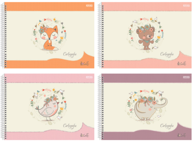 CADERNO DESENHO CARTOGRAFIA CD - 60Fls - PCT C/5 - SO CUTE - 10361 -  ANIMATIVA / SAO DOMINGOS