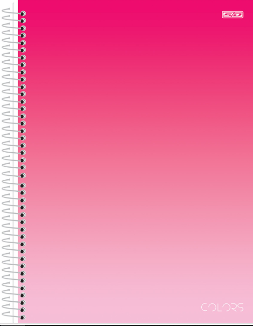 CADERNO 10X1 160Fls - PCT C/ 4 UN - COLORS ROSA - 10203 - SAO DOMINGOS \ ANIMATIVA