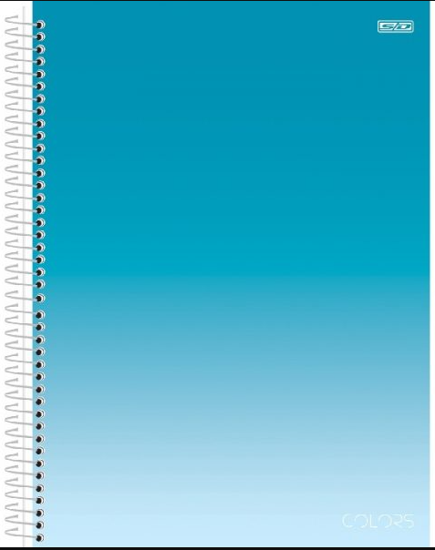 CADERNO 1X1 80Fls - PCT C/ 4 UN - COLORS AZUL - 10201 - SAO DOMINGOS \ ANIMATIVA