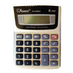 Calculadora De Mesa Escritório Comercial 8 Dígitos Kk-8985a Cor Prateado