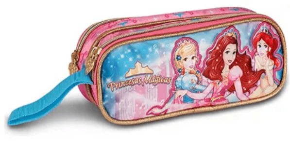 25045F - ESTOJO DUPLO INFANTIL - PRINCESAS - CLIO