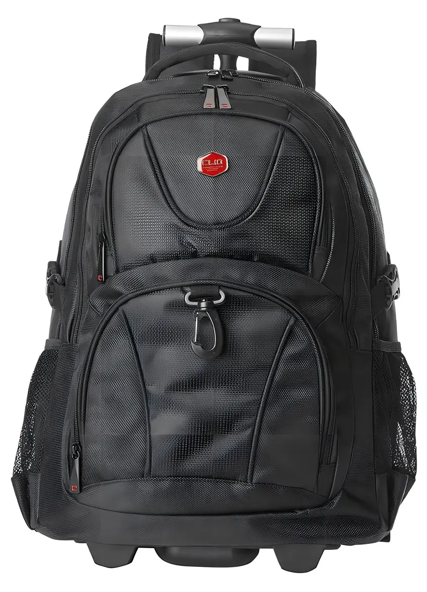 ML3614 - MOCHILA RODINHA 18'' - TOP REFORCADA -  PRETA - CLIO