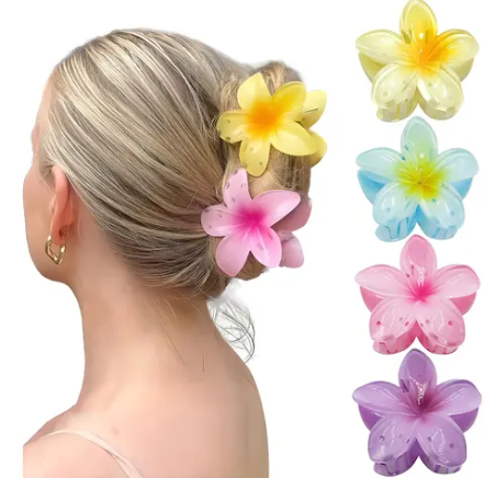 PRESILHA FLOR DE CABELO MEDIA - CORES SORTIDAS