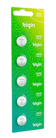 PILHA ELGIN LITIO 03V BAT 2032 5UN