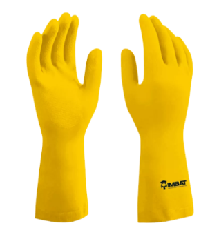 LUVA LATEX IMBAT FORRADA 9-G AMARELA