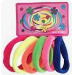 CARTELA ELASTICO COLOR MEIA P/CABELO C/6