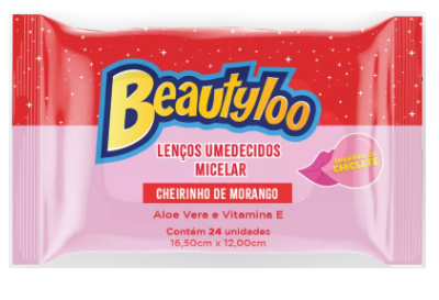 LENC UMED FACE BEAUT 24UN BEAUTYLOO MORANGO *