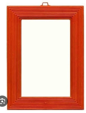 ESPELHO 16 PLASTICO VERMELHO - PLASART
