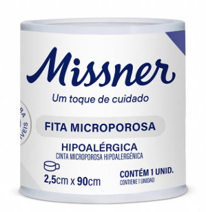 FITA MICROPOROSA 2,5cm X 0,90cm BRANCO MISSNER