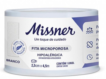 FITA MICROPOROSA 2,5cm X 4,5m BRANCO MISSNER