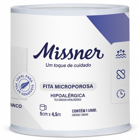 FITA MICROPOROSA 5.0 cm X 4,5m BRANCO MISSNER