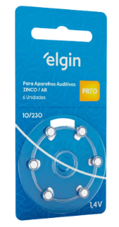 PILHA ELGIN AUDITIVO 06UN 10