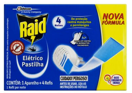 RAID ELETRICO PASTILHA 12H(1 AP+4 REFIS)
