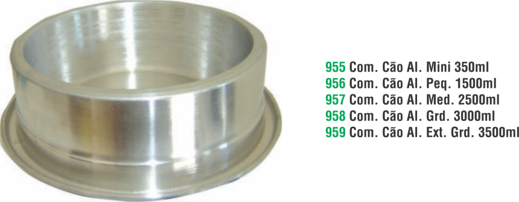COMEDOURO CAO ALUMINIO MINI