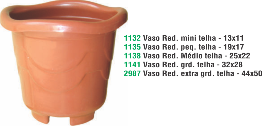 VASO RED MED TELHA 25X22