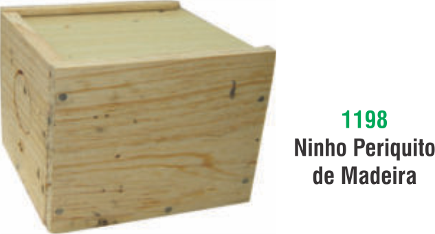 NINHO PERIQUITO DE MADEIRA