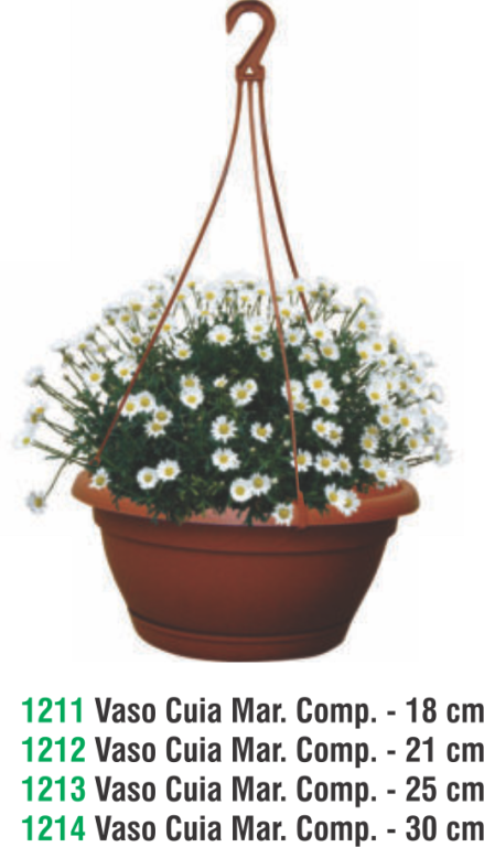 VASO CUIA MARROM COMPLETA 21CM 1,5LT