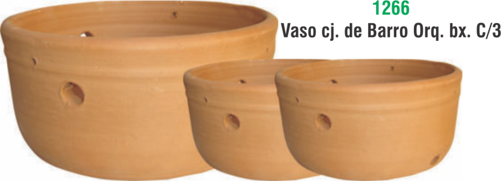 CJ VASO DE BARRO ORQ.BAIXO C/3
