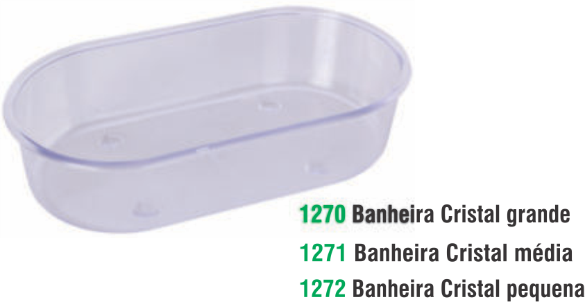 BANHEIRA OVAL EM CRISTAL P