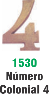 NUMERO COLONIAL N. 4 - 11CM