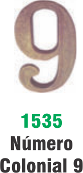 NUMERO COLONIAL N. 9 - 11CM