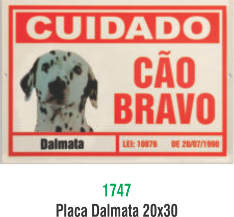 PLACA DALMATA 20X30