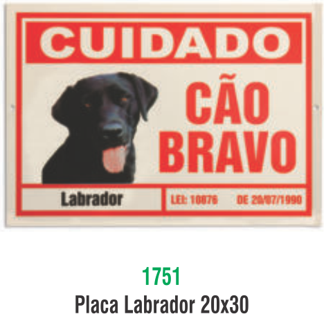PLACA LABRADOR 20X30