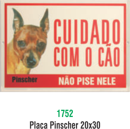 PLACA PINCHER 20X30