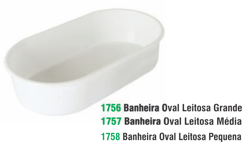 BANHEIRA OVAL LEITOSA PEQUENA
